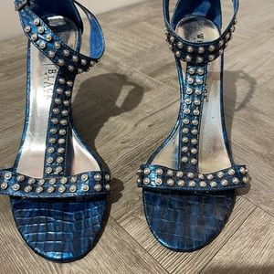 White House Black Market strappy wedge sandal